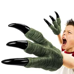 Dinosaur Soft Claw Gloves Halloween Werewolf Hands Kids Toys Trick Prop For Boys Cosplay Battle Play Model Adult Children Gift