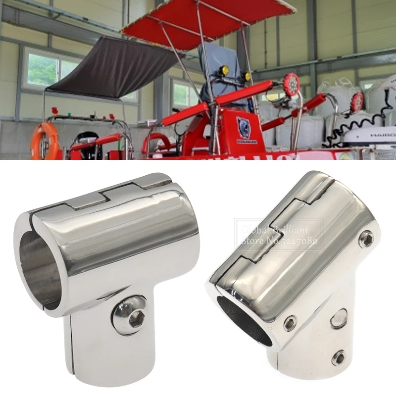 

316 Stainless Steel Marine Boat Tee Hand Rail Fitting 90 Degree 22mm 25mm 3 Way Tube Joint Corrosion Resistant Hand Rail Fitting