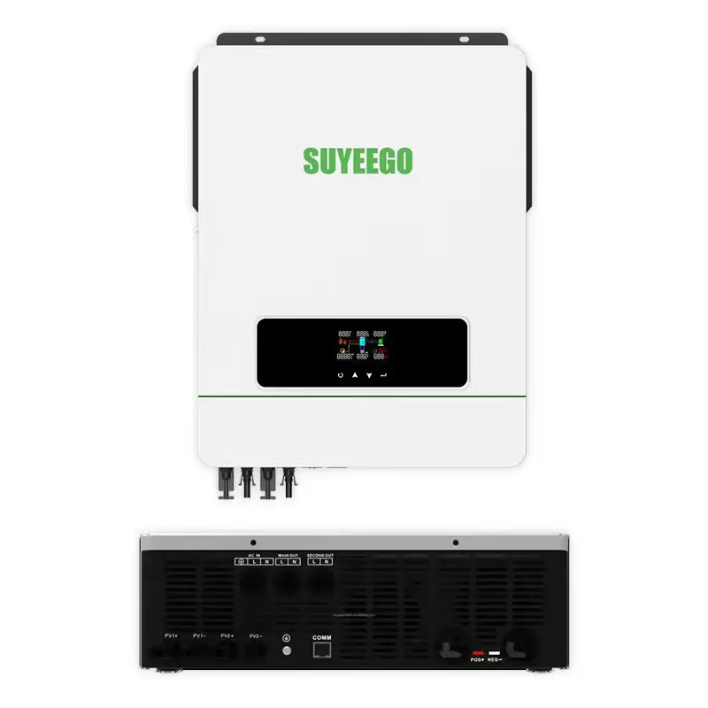 For SUYEEGO All in one MPPT Pure Sine Wave Inverter 12V/24V/ 48v TO AC 110V 120v 220V 7KW 8KW 10KW hybrid Solar Inverter