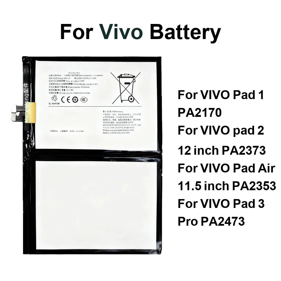 

Tablet Battery Long-Lasting BW-C5 BW-B5 BW-B7 8040-11500mAh For Vivo Pad Air 1 2 3 11.5 12 Pro