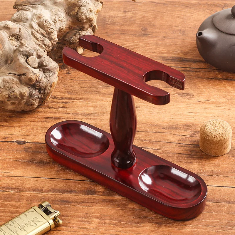 Solid Wood Pipe Rack Vertical Two Position Pipe Display Base Stereoscopic Bracket Pipe Holder Smoking Accessories