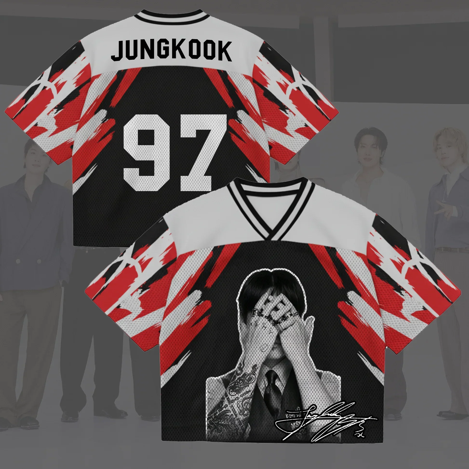 Kpop Face To Face World Tour Trikot Geschenk für Fans Amerikanischer Street-Style Familien-Outfit Sommer Lässig Atmungsaktiv Schnelltrocknend – Detail 12