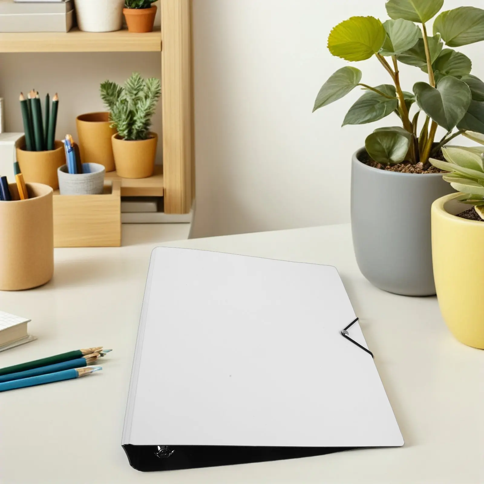 

Обложка для блокнота на 4 кольцах, пластиковая, многоразовая, белая, формат А4, для хранения фотографий и чеков, папка-органайзер на 4 отверстия