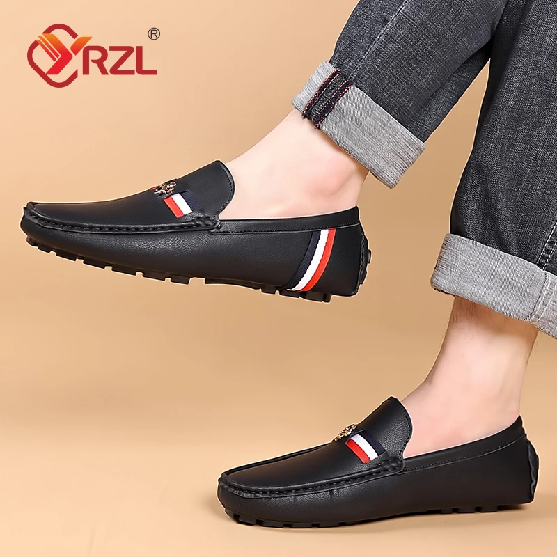 YRZL-Mocassins Confortables en Cuir pour Homme, Chaussures de Conduite, Souples et Respirantes, de Haute Qualité, Grande Taille 40-46, Nouvelle Collection