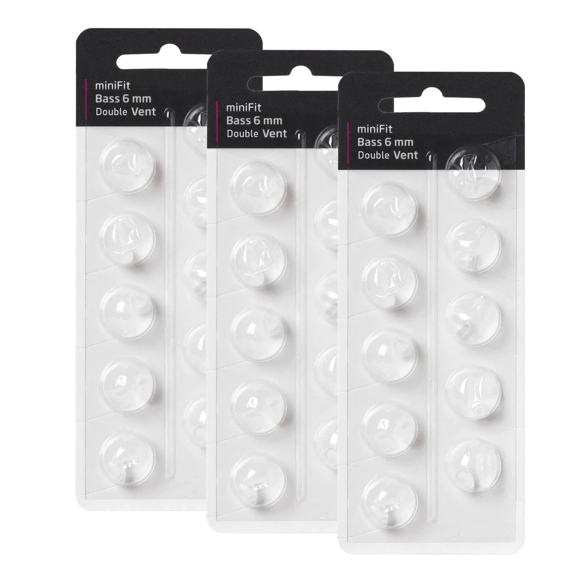 Hearing Aid Domes for Oticon MiniFit Double Vent Bass Domes Universal Domes for Oticon Hearing Aid Supplies