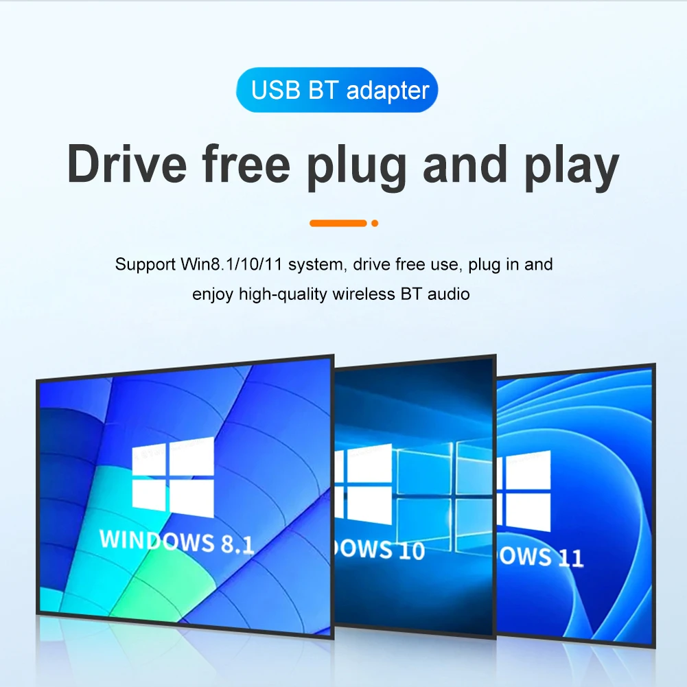 อะแดปเตอร์ดองเกิล USB รองรับบลูทูธ 5.4 ไม่ต้องติดตั้งไดรเวอร์ ตัวรับส่งสัญญาณเสียงสำหรับลำโพงพีซี เมาส์ไร้สาย คีย์บอร์ด