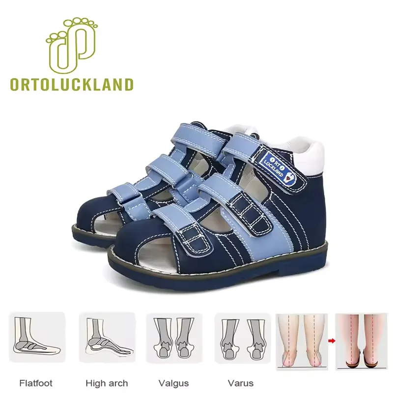 Toddler Baby Sandals Orthopedic Shoes For Kids Boys Girls Summer Tiptoe Microfiber Leather Clubfoot Footwear