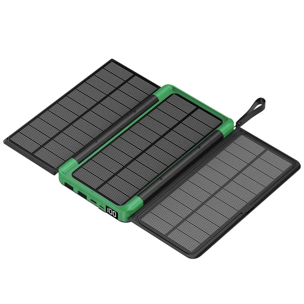 Outdoor Solar Charger Foldable Power Bank Portable External Battery Pack Camping Hiking Gear Travel Emergency Power Supply view 4