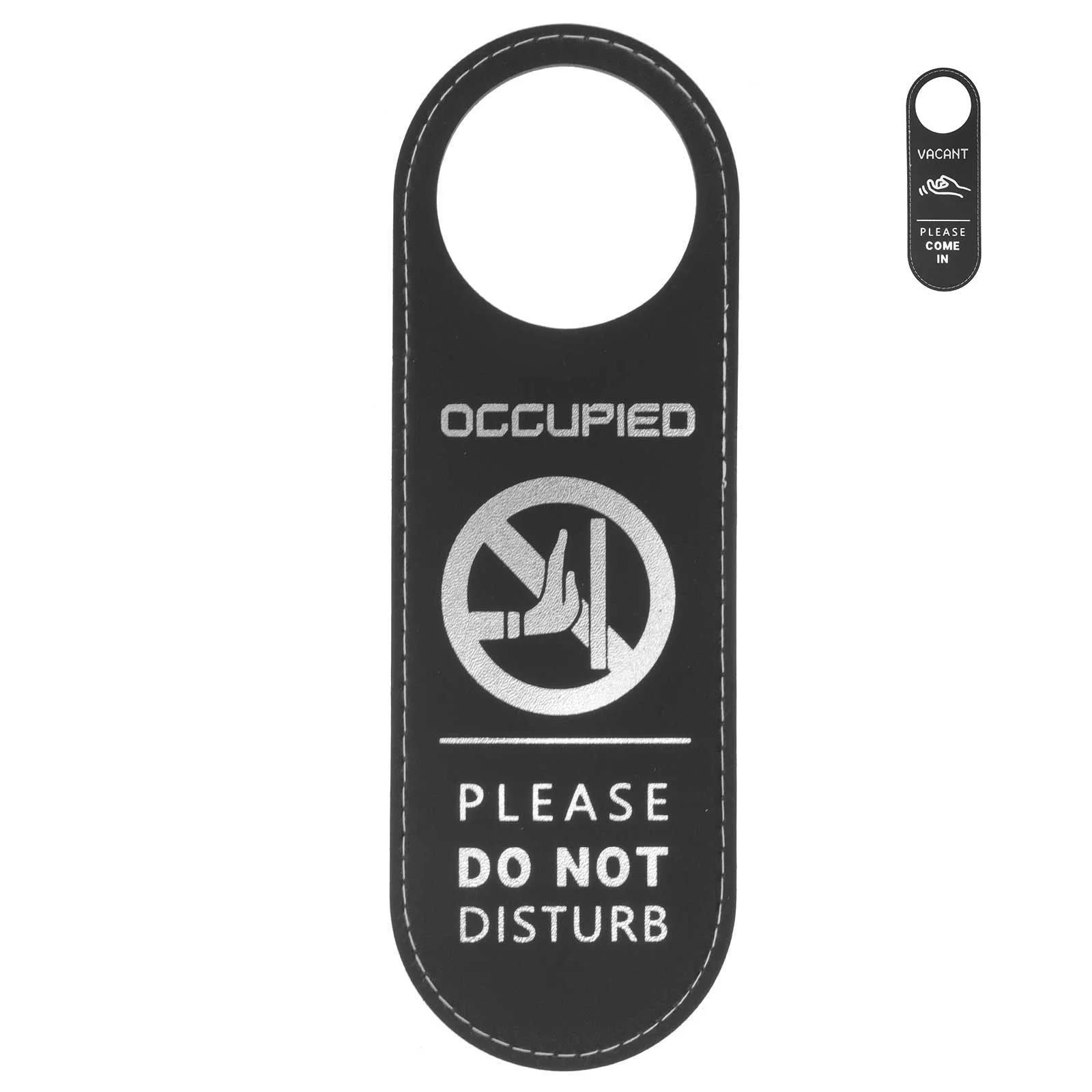 

Do Not Disturb Sign Door Signs Hangers Double Sided Coat Occupied for Bathroom Pu Vacant Restroom Office