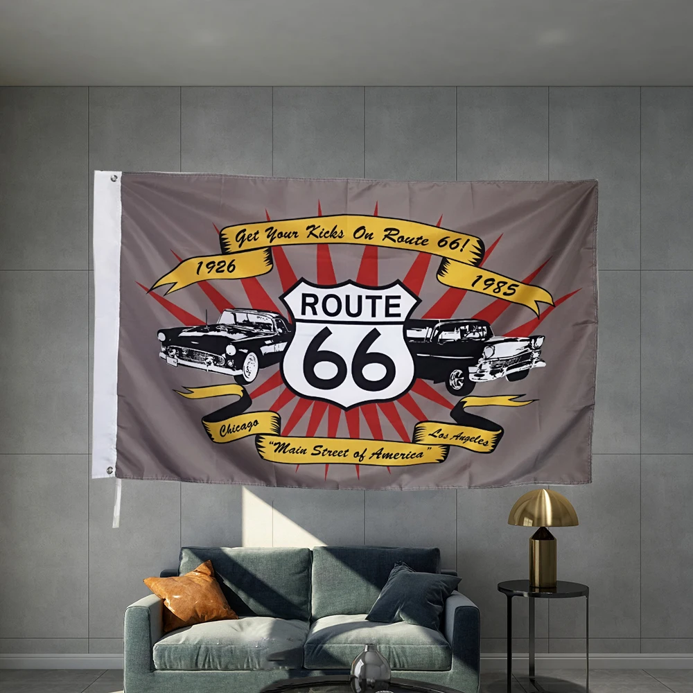 Outdoor Sport Usa - Route 66 USA Flag Mother Road