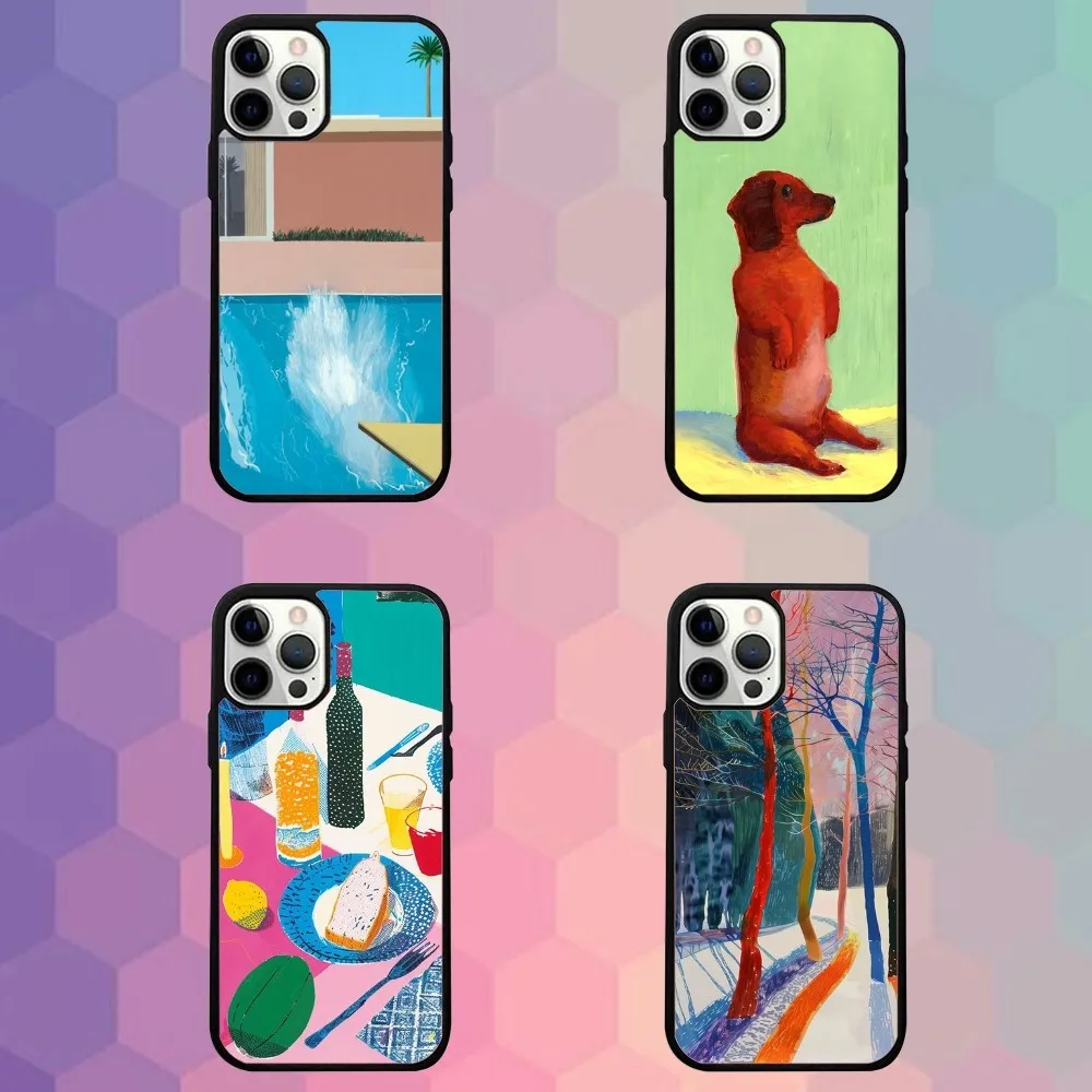 

D-Davids H-Hockney-ys Paintings Phone Case For iPhone 16e,16,15,14,13,12,11,Plus,Pro,Max,Mini Magsafe Magnetic Wireless Charging