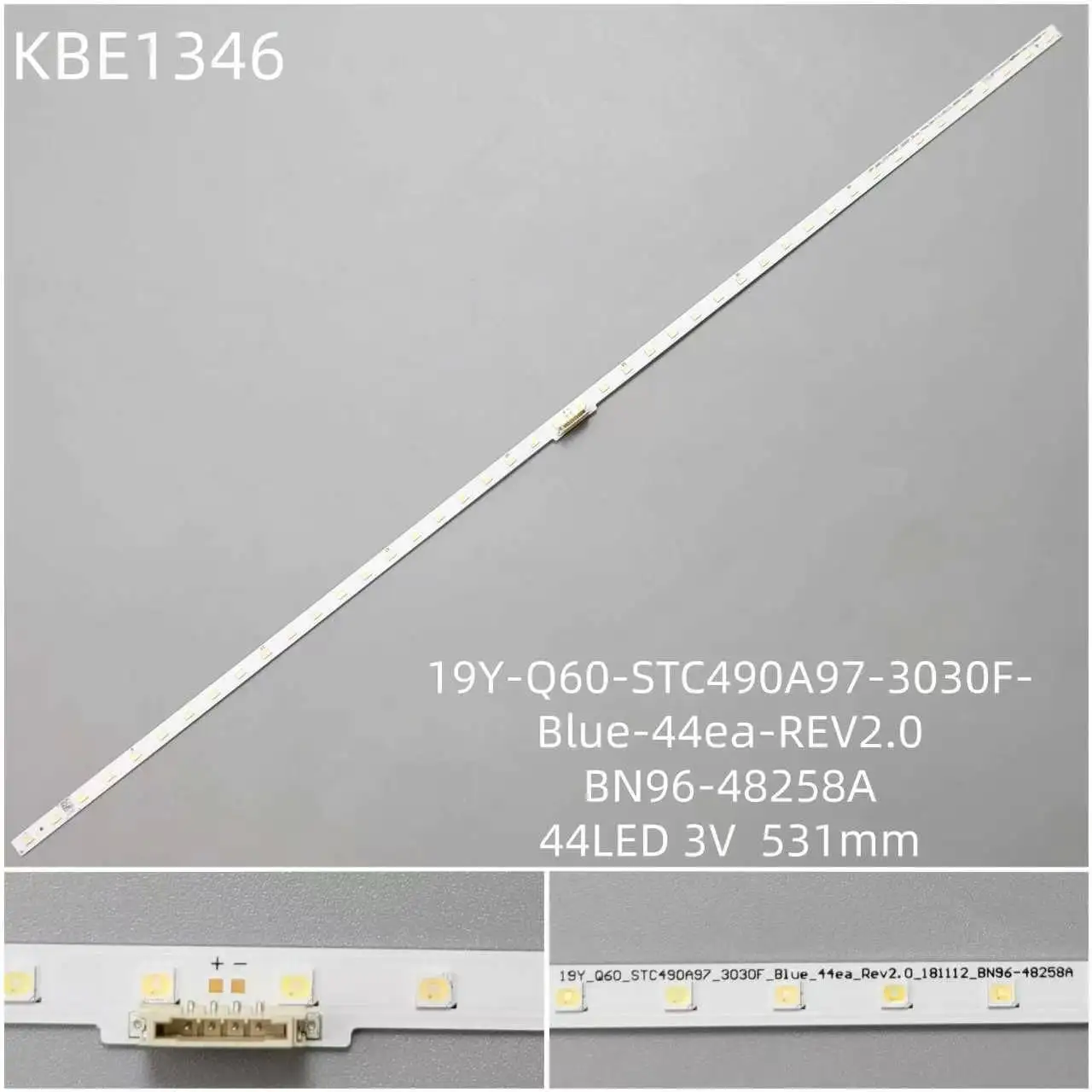 LED backlight Strips 44 LAMP For V9Q6-490SM0-E0 BN96-48258A QE49Q60RAT 19Y-Q60-STC490A97-3030F-Blue-44ea QE49Q67RAT QE49Q66RTA