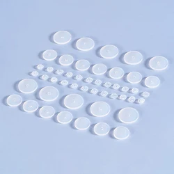 10Pcs Jewelry Silicone Pad Piercing Healing Discs Set Flexible Anti Hyperplasia Flat Clear Medical Grade Silicone Disc 3/5/7/9MM