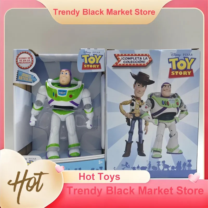 Brinquedo HOT Toy Story 3 Buzz Lightyear Woody, Figura de Anime, Modelo de Estátua, Ornamento, Boneco de Ação, Coleção, Presente de Natal para Crianças