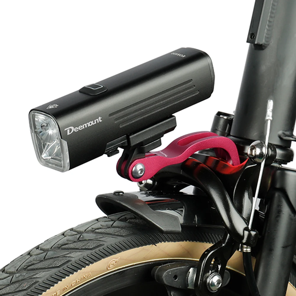 Bike Front Light Holder Aluminum Alloy Fork Install Mount Camera Bracket Compatible For Camera