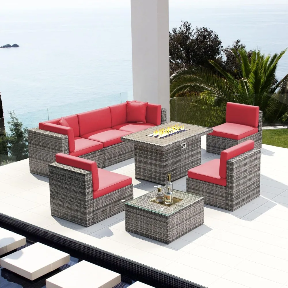 Patio Furniture Set, 8PCS with 40