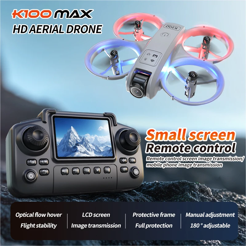 2026 New K100 Drone 8K Professional HD Triple Camera Brushless Motor Optical Flow Positioning Foldable Quadcopter RC Drone Toy