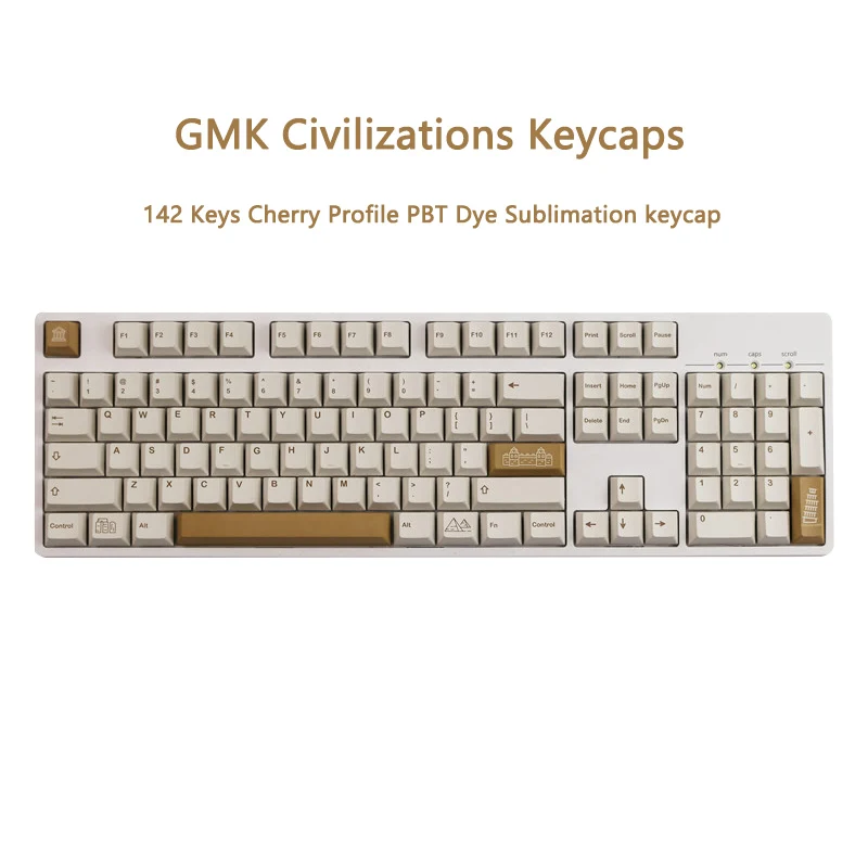 142 Keys GMK Civilizations Keycaps Cherry Profile PBT Dye Sublimation Mechanical Keyboard Keycap For MX Switch 1.75U 2U Shift