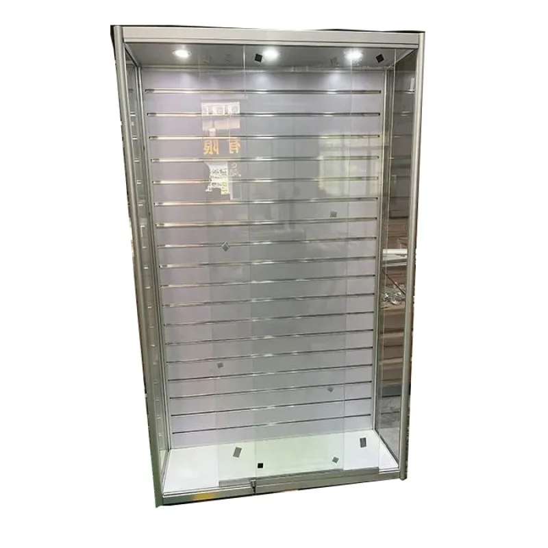 custom.slatwall LED Lighting Lockable Sunglasses Optical accessory Storage Rack Show Display Cabinet