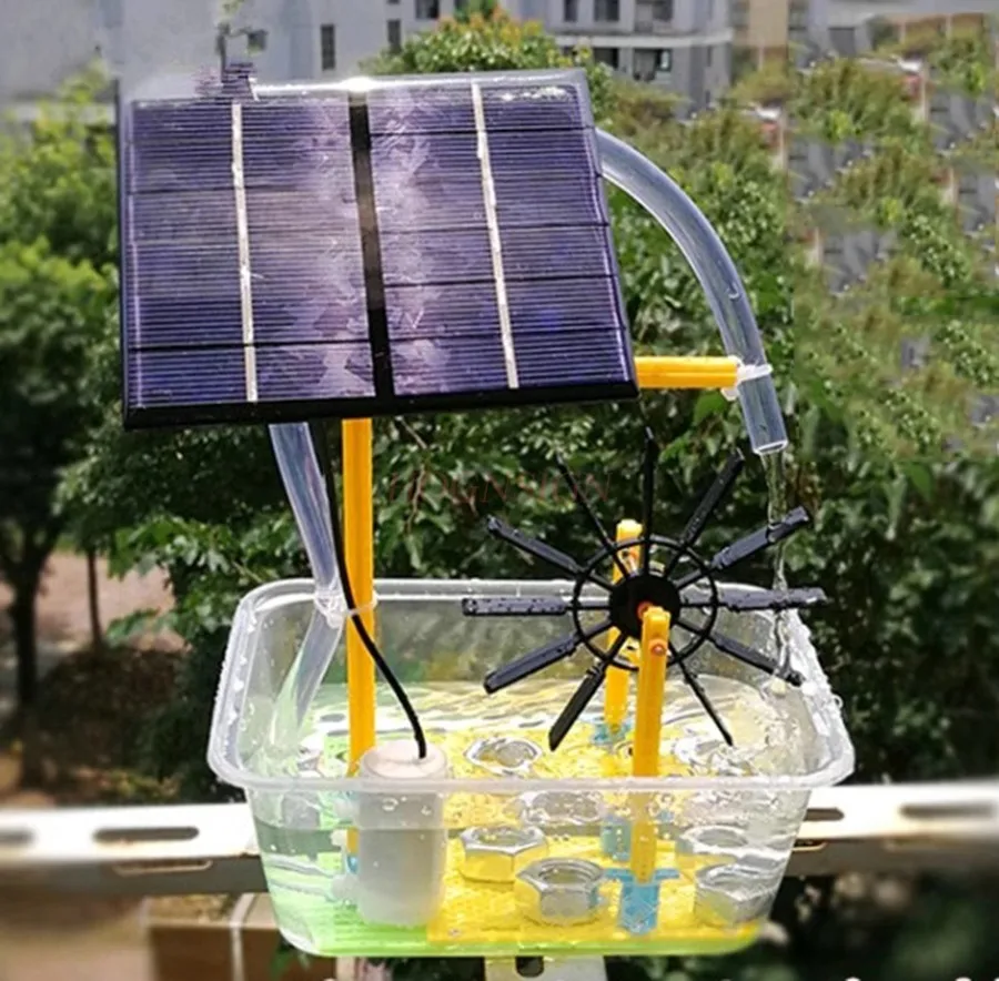 1 set Photovoltaic power generation, solar water wheel model, technological innovation work, DIY material