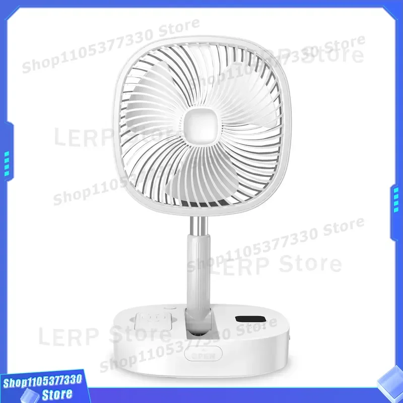 Portable Foldable Desk Fan with Brushless Motor 180 Degree Tilt Child Safety Lock Auto Off Button Control Long Battery Life 5