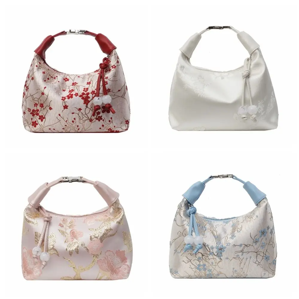 Portable Embroidered Chinese Style Handbag Canvas Purses Hanfu Embroidery Handbag Crossbody Bag Zipper Cheongsam Bag Party