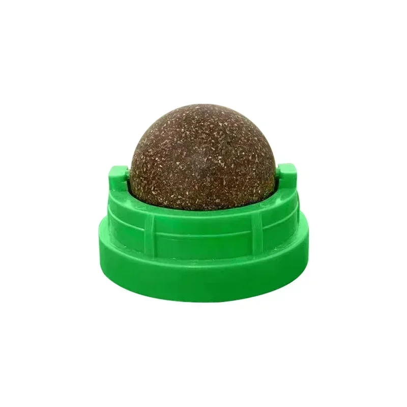 Bola adesiva de parede para gato, hortelã natural, promove a digestão, grama de gato, brinquedo para animais de estimação, melhora o apetite, bola de brinquedo giratória