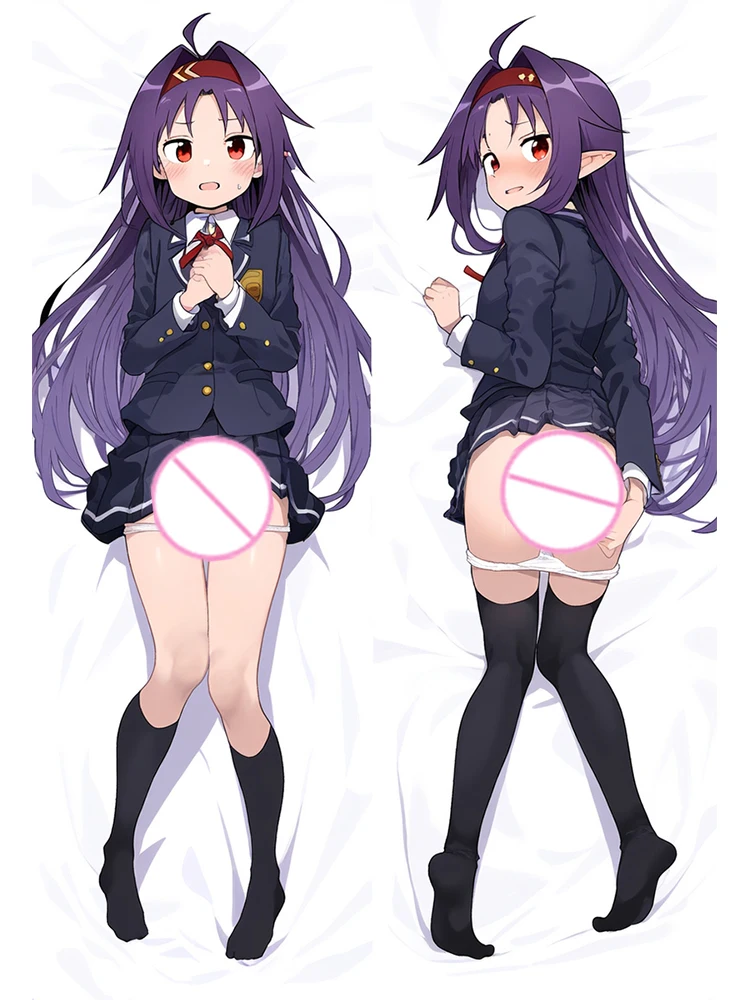 

Dakimakura Anime Pillow Cover Yuuki Double Sided Print Life-size Halloween Christmas Decoration