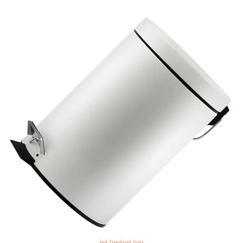 Elegant Small Trash Can Waste Bin with Swing Lid Pedal Operated for Bathroom and Small Space