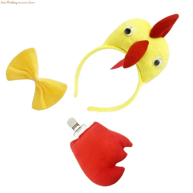 G92D Thổ Nhĩ Kỳ Đầu Bowtie Thổ Nhĩ Kỳ Đuôi 3 Cái/bộ Lễ Tạ Ơn Thổ Nhĩ Kỳ Trang Phục Bộ Cho Halloween Lễ Hội Cosplay