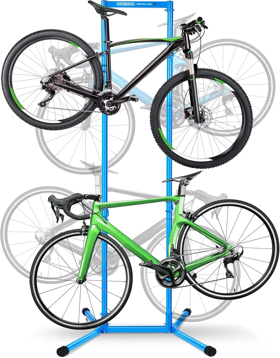 

4 Bike Storage Ra Garage(Max 240Lbs), Freestanding Gravity Ycle Ra With Fully Adjustable Arms, Drill-Free, Vertical Bike Floor