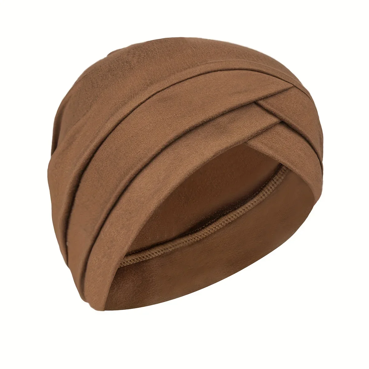 

New Forehead Cross Hat Indian Turban Muslim Solid Color Inner Hijab Cap Beanies Bonnet Hair Loss Headscarf Women Head Wrap Scarf