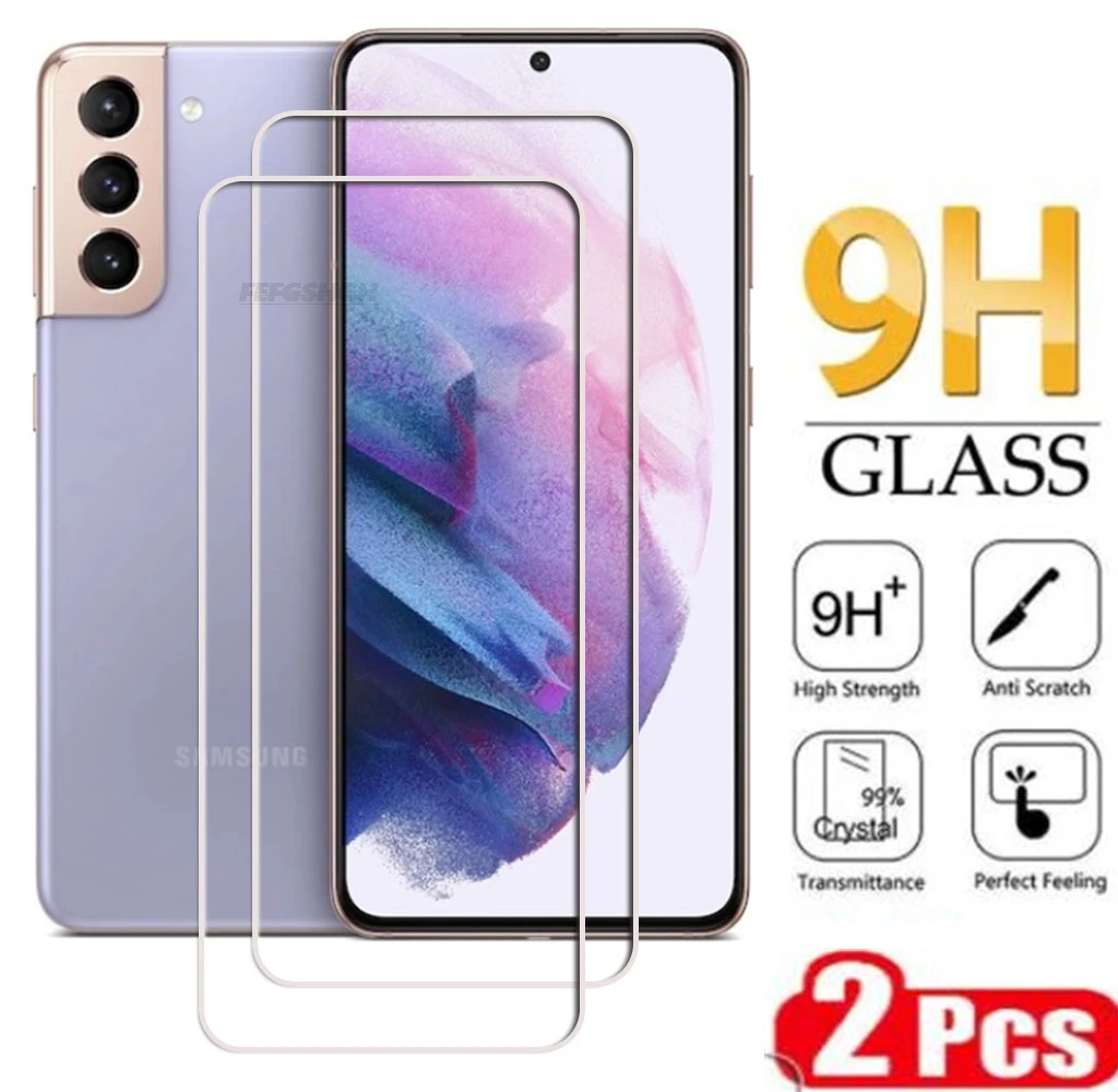2PCS 9H 2.5D gehärtetes Glas für Samsung Galaxy S21 5G 6,2 "2021 SM-G991B G991U G991U1 G991W G991N Displayschutzfolie