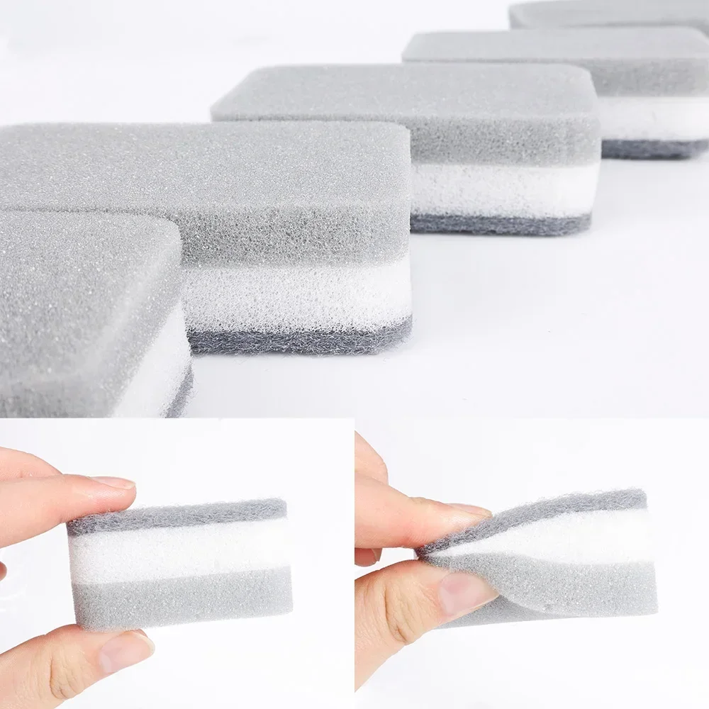 1/50PCS Double-Sided Cleaning Sponges Absorbent Sponges Household Scouring Pads Reusable Kitchen Tableware Cleaning Brushes