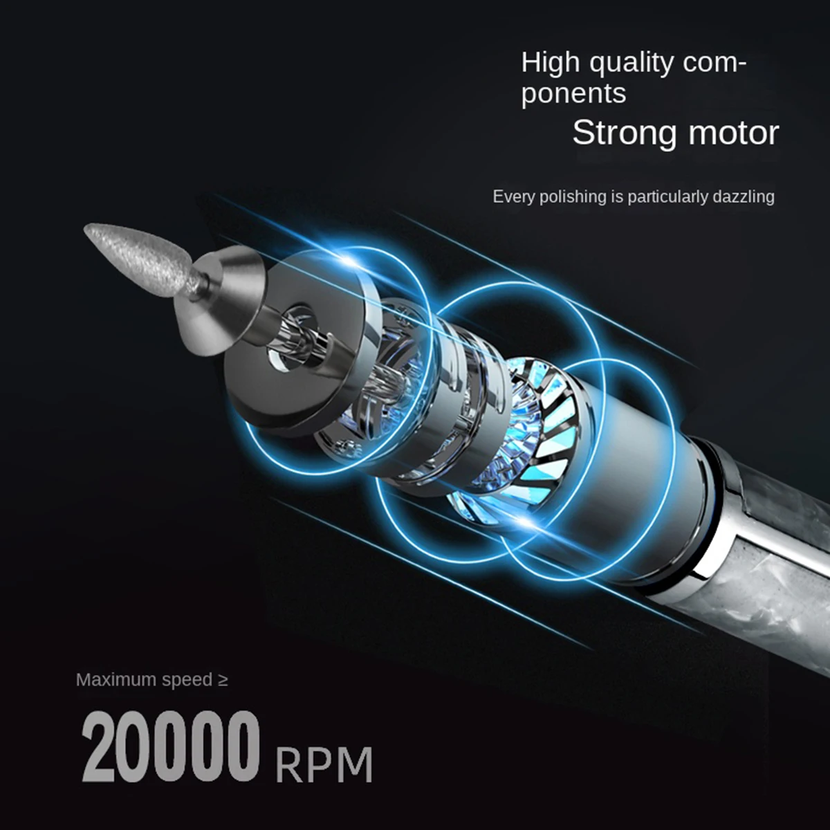 طلاء أظافر كهربائي قابل لإعادة الشحن، طلاء أظافر، طقم أظافر محمول، مثقاب أظافر احترافي، مبرد أظافر محمول، أدوات أظافر #3