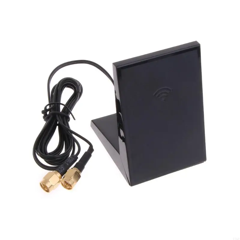 Antenne WiFi pliée double bande Y4QF 2.4GHz 5GHz, base magnétique d'antenne mâle SMA pour PC