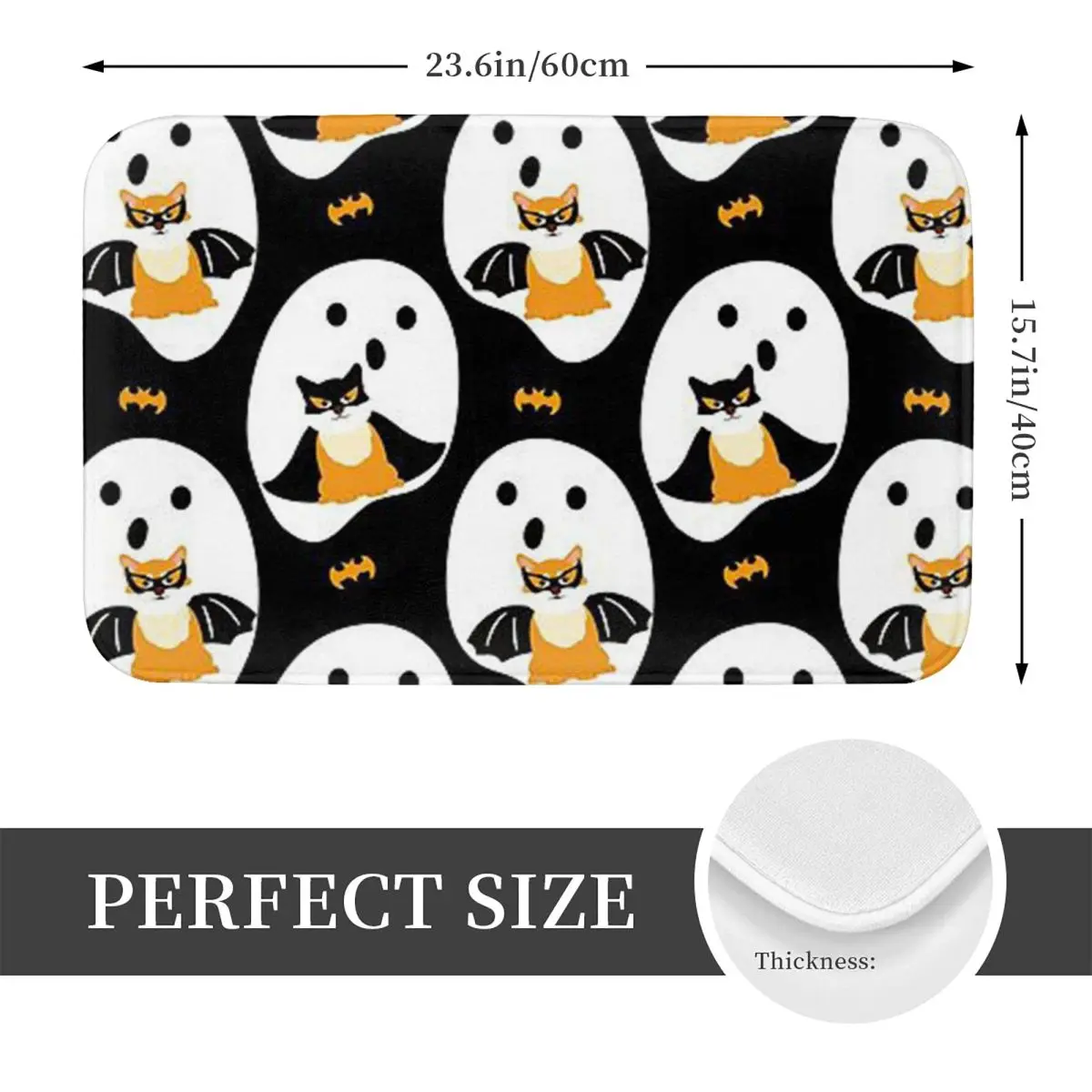 Halloween Shiba Inu Doormat Non-slip Super Absorbent Bath Mats Home Entrance Rugs Kitchen Living Room Carpet Hallway Footpad