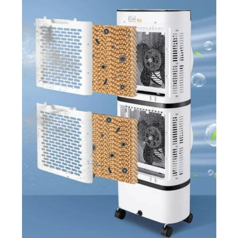 Portable Household Air Cooler Fan – Dual-Layer Cooling, Quiet Operation, Water-Cooled Mobile AC Fan