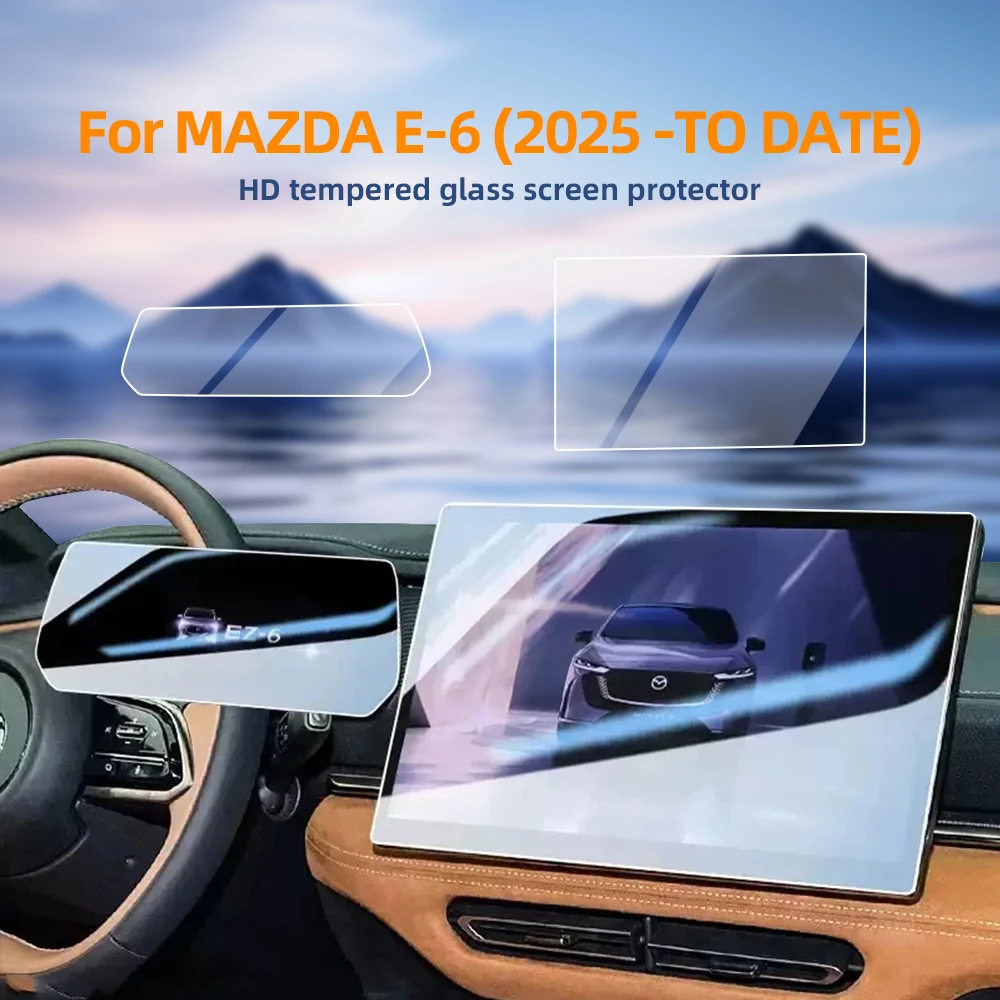 

Car Tempered Glass Protective Film For Mazda EZ-6 2025 2026 Auto GPS Navigation Screen Protector Display Interior Accessories