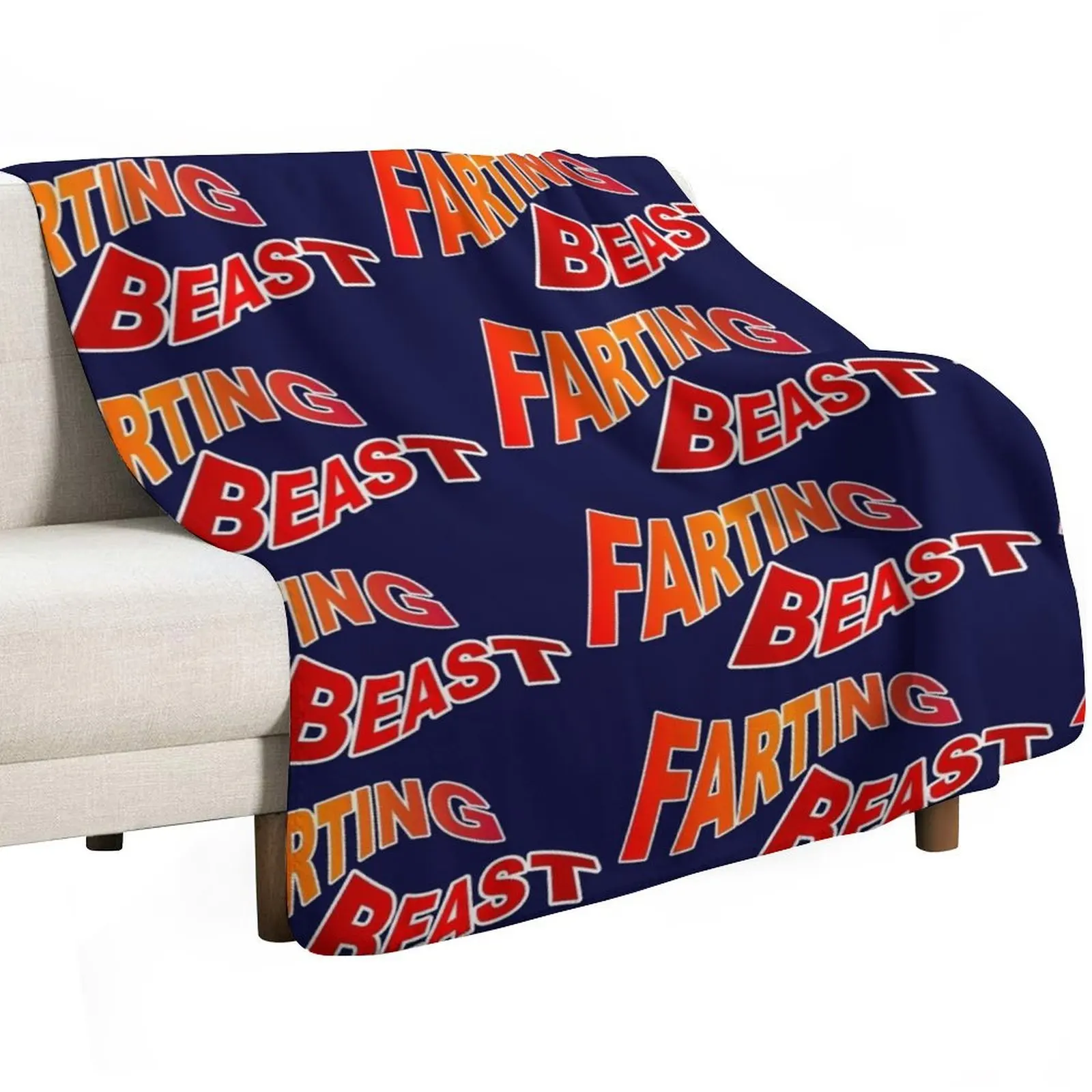 

Farting Beast Throw Blanket Custom Quilt Decorative Sofas Nap Blankets