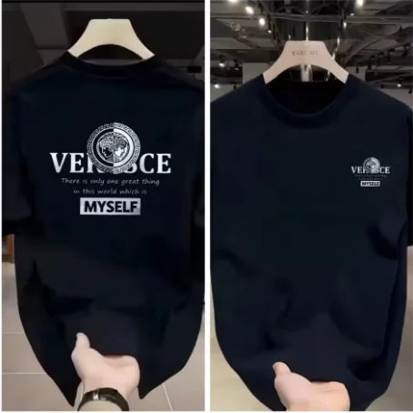 2026 New Luxury Casual Pure Cotton T-Shirt -Fashionable and Versatile Summer Short Sleeve - Men's Trendy 7A Grade Anti-Bacterial