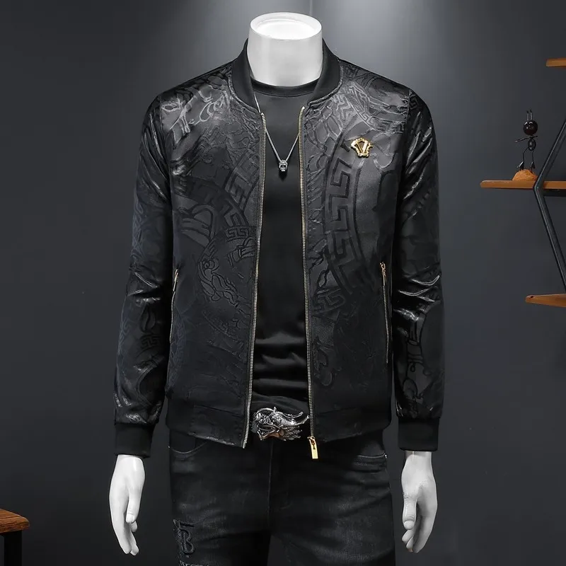 New men's Korean slim fit jacket Spring and Autumn men's fashion trend jacket slim fit casual men's motorcycle  men clothing