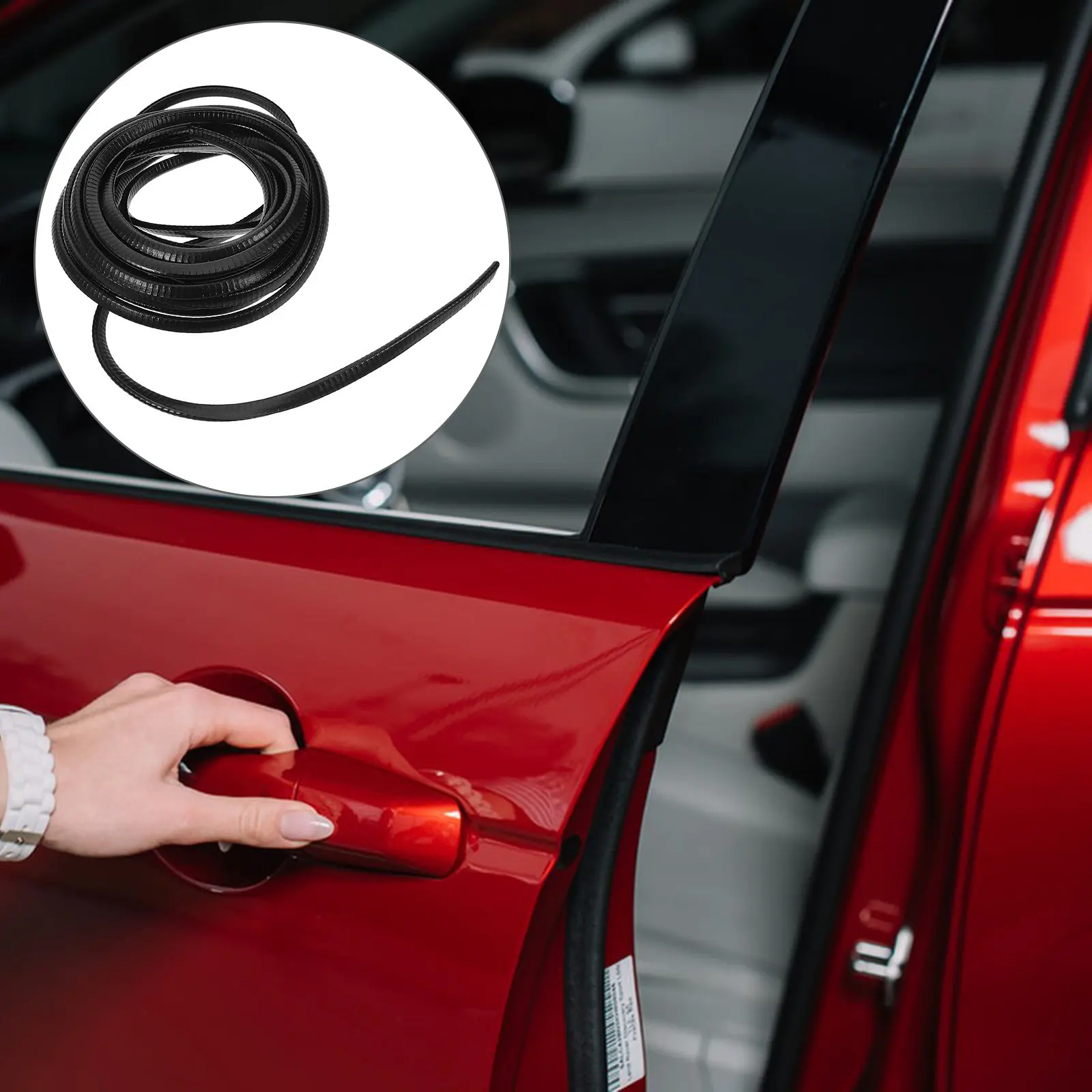 Universal Car Door Edge Protector Strip U-Shaped Design Rubber Steel Material Easy Install Door Edge Guard for All Vehicle