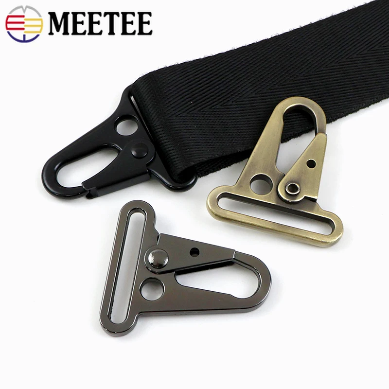 4/10Pcs Metal Strap Buckles Trigger Snap Hook 20-38mm Keychain Webbing Chain Clasp Dog Collar Clips Carabiner Leather Hardware