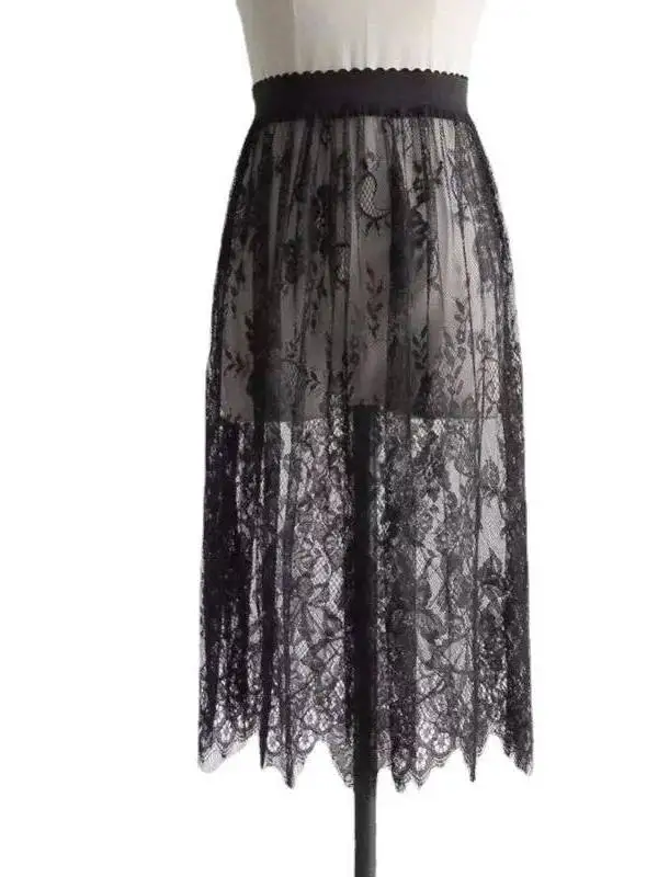 

Базовая кружевная юбка Faion Basic Underskirt Fem f Length Cleanfit Sle с завышенной талией, подходит для женщин среднего возраста