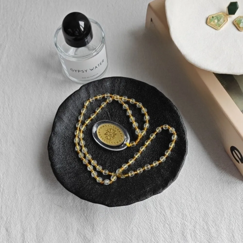 Unique Ceramic Jewelry Storage Tray Irregular Creative Three Legged Tray Portable Multi-Function Desktop Storage Plate Food