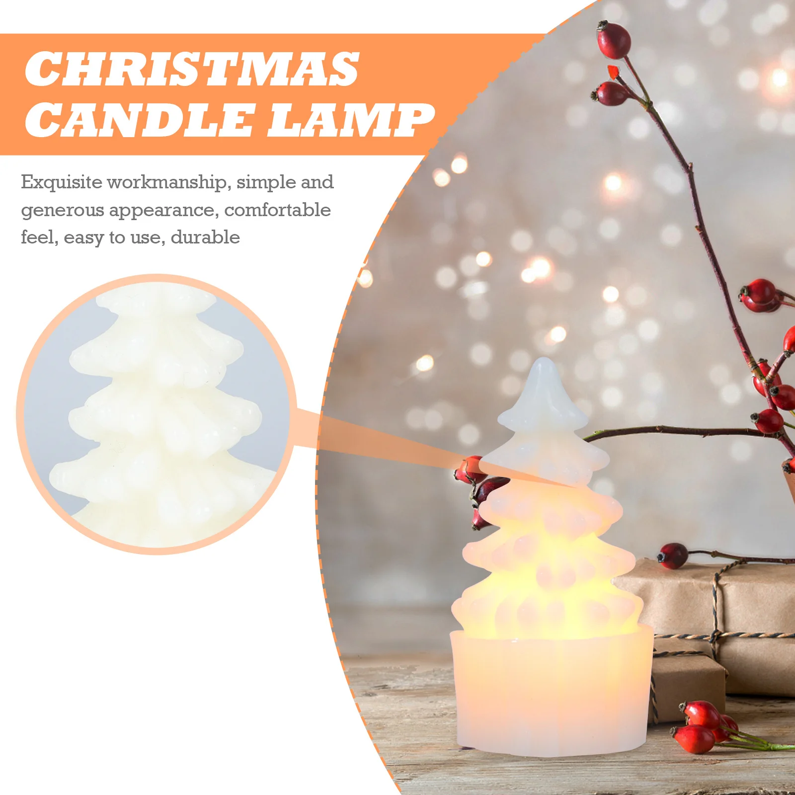 

1Pcs LED Light Xmas Tree Shape Luminous Decor Warm Desktop Lighting Christmas Party Decoration Xmas Tree Shape