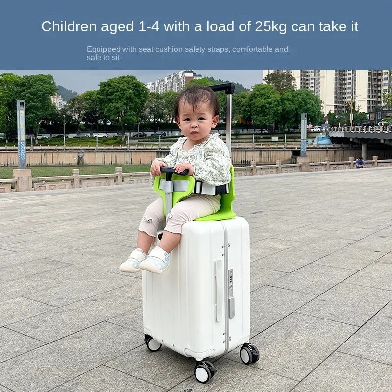 2024 New Suitcase Can Ride on Trolley Luggage Baby Mother Free Hands 20\