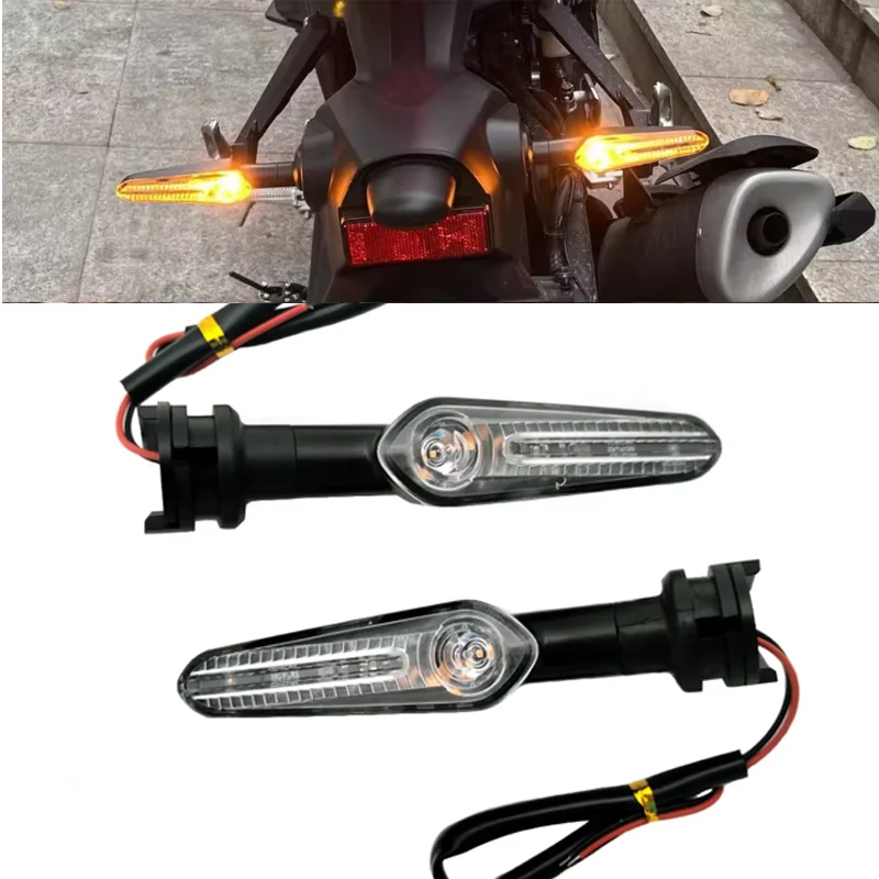 Motorcycle Mini LED Turn Signal Light Moto flashing Light clignotant Moto led For YAMAHA MT07 Tracer 700 XJ6 FZ6 MT09 900 MT10