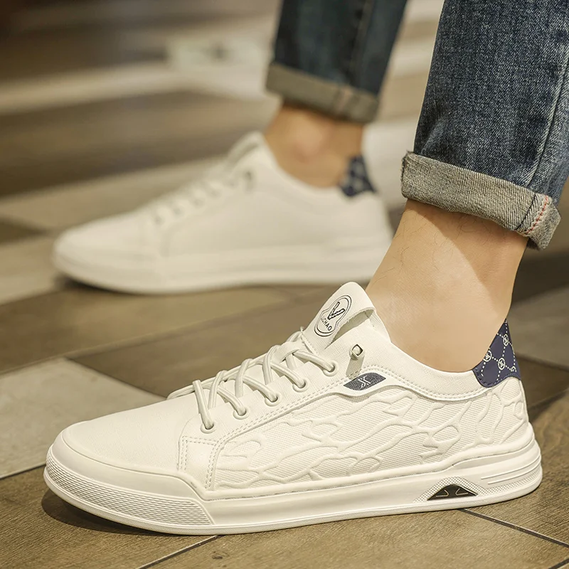 ​ حذاء بدون كعب للرجال الأكثر مبيعًا لعام 2025 - حذاء رياضي أبيض كلاسيكي، مسامي وممتص للصدمات، متين وغير قابل للانزلاق، مريح خفيف الوزن